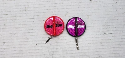 2 DISCOS BIG JON MINI BUZO NEGRO/PÚRPURA ROJO TROLLING SALMÓN WALLEYE PESCA Foto 1 de 4