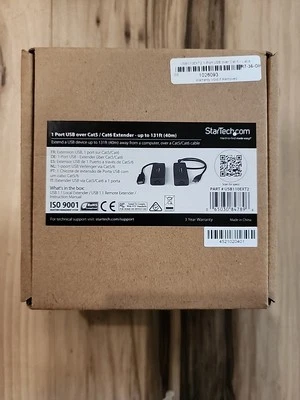 Startech 1 Port USB over Cat5/Cat6 Extender - up to 131ft (40m) - Image 1 of 3
