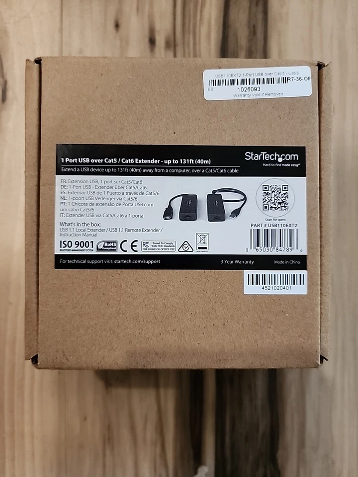 Startech 1 Port USB über Cat5/Cat6 Extender - bis zu 131ft (40m) - Bild 1 von 3