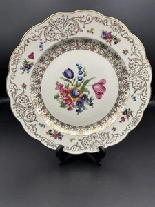 Vintage Royal Bayreuth Floral 10 1/2" Essteller - Bild 1 von 4