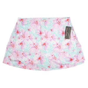 Cross Court Skort Womens Medium Pink Floral Active Tennis Skirt Shorts $65 NEW - Picture 1 of 8
