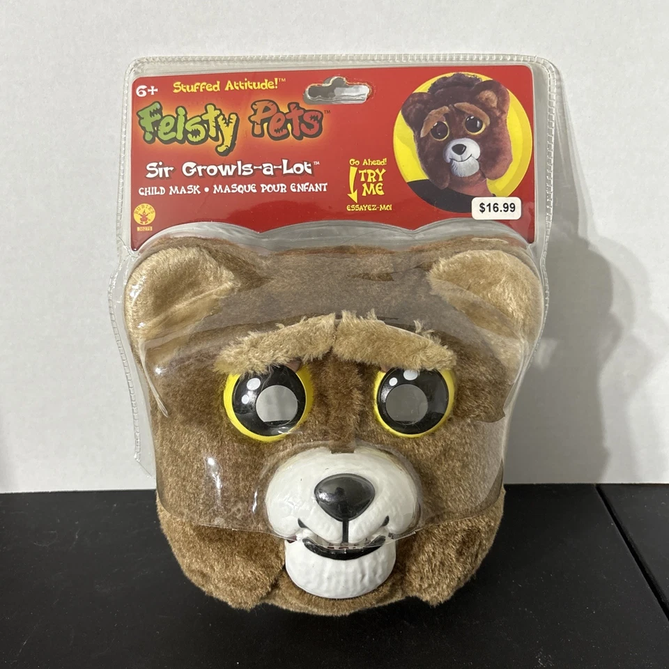 Sir Growls-a-Lot Costume Child Mask Feisty Pets Happy Or Scary Bear Halloween - Image 1 of 2