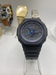 Casio G-Shock GA-2100VB-1A Resin Strap Men Watch Black Original Works Great - Picture 1 of 24