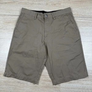 Volcom Mens Beige Solid Casual Chino Shorts Size 32 Corp Class Skate Surf - Picture 1 of 8