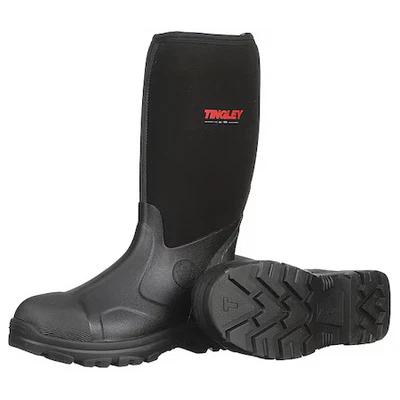 Tingley 87151 Men's Badger Tall Rubber Boots, Plain Toe, 15 In Height, Black, 12 - Image 1 of 2