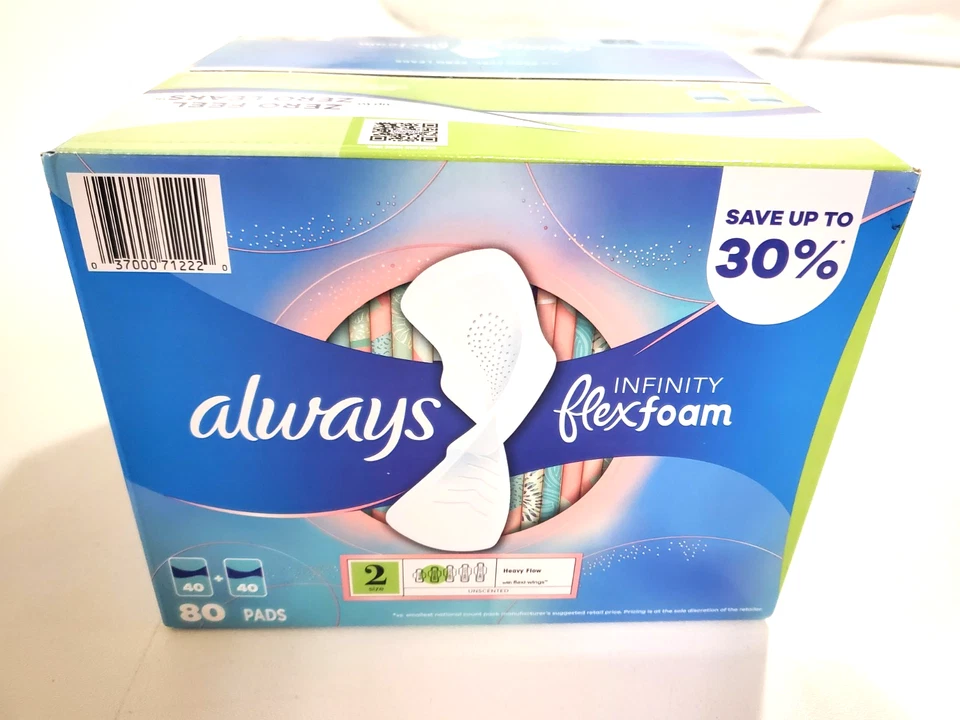 Always Infinity FlexFoam Size 2 Pads 80 Ct.