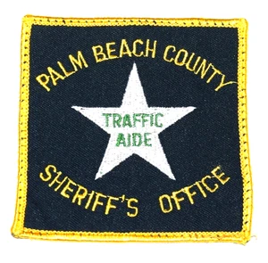 PALM BEACH COUNTY- TRAFFIC AIDE SHERIFF OFFICE -FLORIDA Police Patch VINTAGE USE - Picture 1 of 2