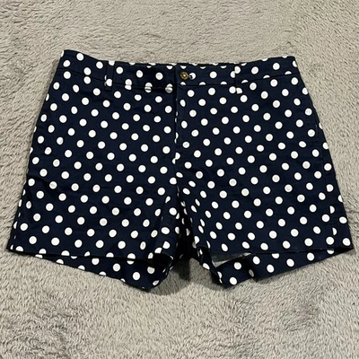 Шорты женские Lauren Ralph Lauren в горошек Chino 10P 32x4 миниатюрные синие опрятные - Изображение 1 из 4