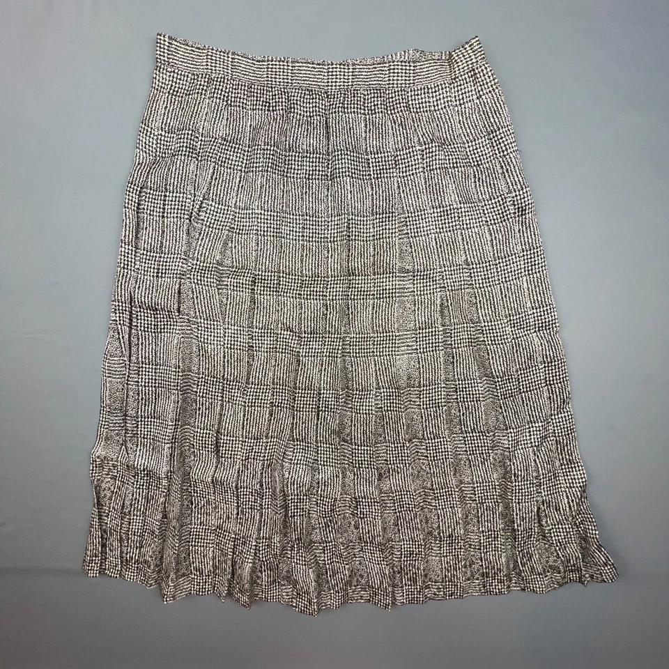 Falda De Colección Para Mujer 32 Negra Glen Cuadros Seda Plisada Academia Dinero Antiguo Preppy Foto 1 de 4