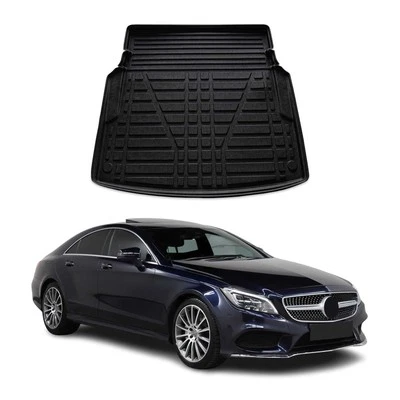OMAC Kofferraumwanne Laderaumwanne für Mercedes CLS C218 2011-2018 Gummi TPE Schwarz