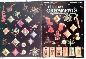 Leisure Arts Holiday Christmas Ornament To Knit Crochet Cross Stitch Needlepoint - Picture 1 of 5
