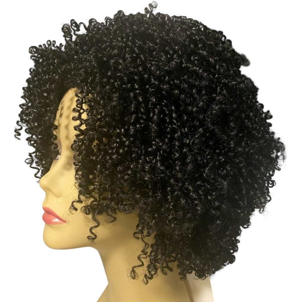 Spiral Twist Coil Curl Wig ASHRO Jet Black Afro Women Teens - NWT - A1030W - Image 1 of 4