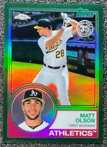 Matt Olson 2018 Topps Chrome #83T-11 1983 Anniversary Green Refractor /99 - Picture 1 of 2