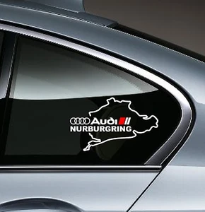 AUDI NURBURGRING A3 A4 A5 A6 A8 Q3 Q5 Q7 TT RS3 RS4 pegatina emblema logotipo - Imagen 1 de 1
