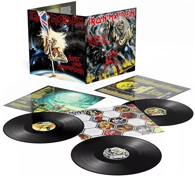 IRON MAIDEN LP x 3 The Number of the Beast + Beast Over Hammersmith LIVE SEALE - Image 1 of 4
