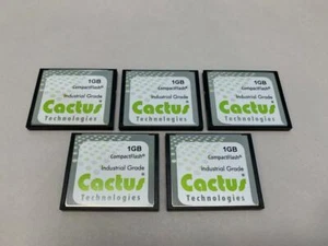 LOT 5 X MÉMOIRE FLASH COMPACTE CACTUS TECHNOLOGIES QUALITÉ INDUSTRIELLE 1 Go KV1GF-303 - Photo 1 sur 3