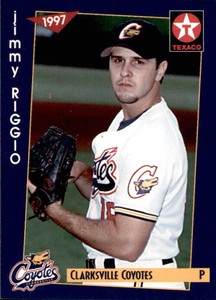 1997 Clarksville Coyotes Grandstand #16 Jimmy Riggio Tampa Florida Baseball Card
