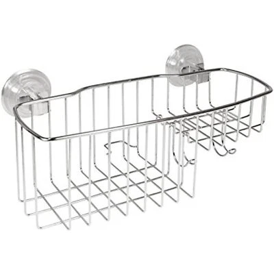InterDesign Power Lock Shower Basket 5-5/16 in. H x 11-3/16 in. W x 5-1/2 in. L - Image 1 of 2