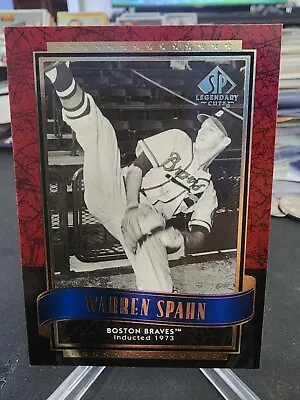 WARREN SPAHN 2003 UPPER DECK LEGENDARY CUTS #127 BOSTON BRAVES MLB BASEBALL CARD - Image 1 of 2