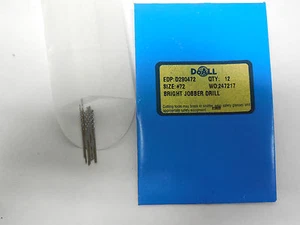 12 pcs GREENFIELD #72 Jobber Length HSS Twist Drills Bits Bright Finish USA - Picture 1 of 1