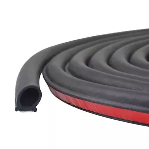 Storystore Universal Kfz Türdichtung Streifen D-Form 11/20" x 11/20" x 39,4' - Bild 1 von 7