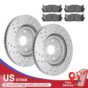 Front Disc Brake Rotors+Ceramic Pads for Lexus ES350 ES300h Toyota Camry Avalon - Picture 1 of 6