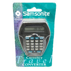 NOWY ZAPIECZĘTOWANY Samsonite Przycisk Konwerter walut Kalkulator kieszonkowy Rozmiar dłoni