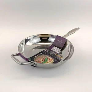 David Burke Gourmet  12" Inches Pro Heavy Stainless Steel Frying Pan New - Foto 1 di 9