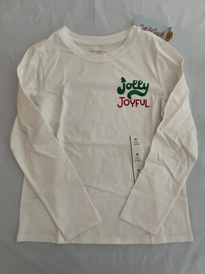 Camisa de manga larga Cat & Jack Jolly and Joyful para niño talla M (8) nueva con etiquetas Foto 1 de 3