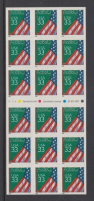 US #3283a Flag  & Chalkboard 33c Complete Booklet of 18 Mint Never Hinged - Image 1 of 2