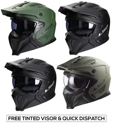 LS2 OF606 Drifter Plain Off Road Motorcycle Helmet Trial Adventure Bike Mask - image 1 of 3