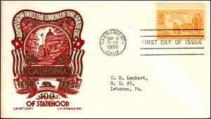Scott 997 3 Cents California - Staehle FDC - Typed Address - Planty 997-6 - Picture 1 of 2