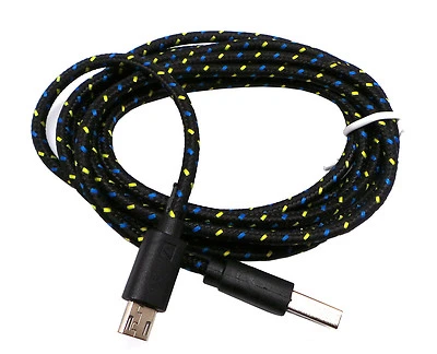 Micro USB Braided Data Cord Cable 3/6/10ft For Samsung Galaxy S6 Note 4 5 Edge - Image 1 of 4