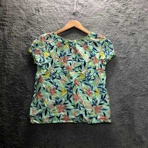 PEEK MÄDCHEN BAUMWOLLE GRÜN BLUMENDRUCK BLUSE GRÖSSE XL/12 - Bild 1 von 5