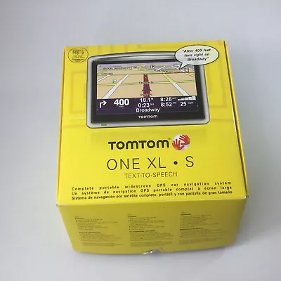 TomTom One XL S Text-to-Speech GPS Car Navigation Auto Directions With Box - Image 1 of 4