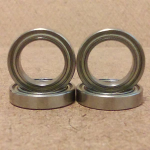 1/8 de pulgada de diámetro. 4 rodamientos de bolas radiales. Metal.(1/8 X 1/4 X 7/64). La fricción más baja - Imagen 1 de 1