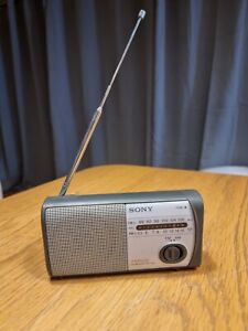 Sony ICF-303 Radio FM/AM 2 Bands Silver Portable Battery Powered