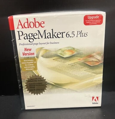 Adobe PageMaker 6.5 Plus Windows Upgrade Professional Page Layout Software - Image 1 of 4