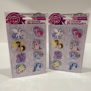 My Little Pony Stickers Set Autocollants Animation Cartoon Hasbro 2013 Lot Of 2 - Picture 1 of 2