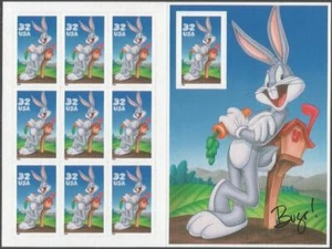 Sheet of 10 stamps - Scott 3137 - 32 cent - Looney Tunes Bugs Bunny - 1996 - MNH - Picture 1 of 1