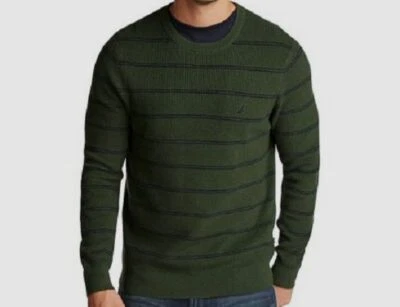 $209 Nautica Mens Sweater Green Pullover Crew Neck Sweatshirt Size XL *REPAIRED* - Image 1 of 2
