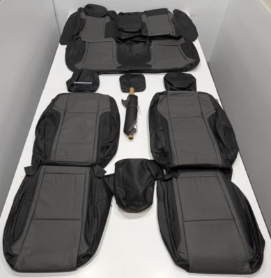 Fundas de asiento de cuero gris negro LQ45 para Dodge Charger SXT 2020-2023 Foto 1 de 4