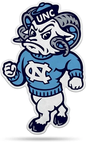 North Carolina Tar Heels Pennant Shape Cut Mascot Logo Cover