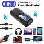  Bluetooth 5.0 Transmitter Receiver 4 IN 1 Wireless Audio 3.5mm USB Aux Adapter