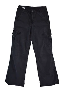 Aerie Dreamy Drape Cargo Pants Womens Size 4 Baggy Wide Leg Stretchy Black - Picture 1 of 4