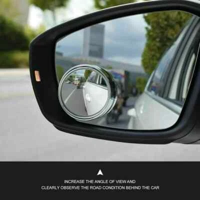 2PCS Side Rear View Blind Spot Mirror HD Universal Auto 360° Wide Angle Convex - Image 1 of 4