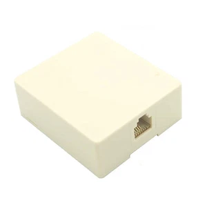 Eagle Modular Light Almond Surface Jack Telephone Data Surface Gold Plated 6P4C - Picture 1 of 1