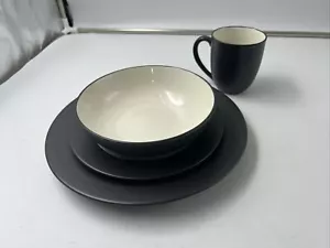 Noritake Ceramic Black Dinner, Side, Bowl & Mug Set BB01B45023 - Picture 1 of 15