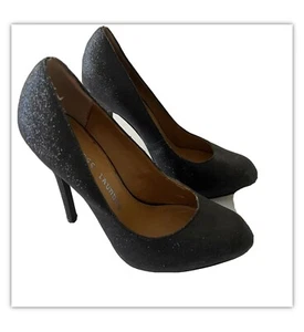 Chinese Laundry SZ 6 Honey Don't Black Glitter Platform High Heels - Picture 1 of 6