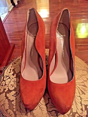 Zapatos de salón Donald J Pliner (Lisa) plataforma de aguja de gamuza naranja - talla 9M Foto 1 de 4